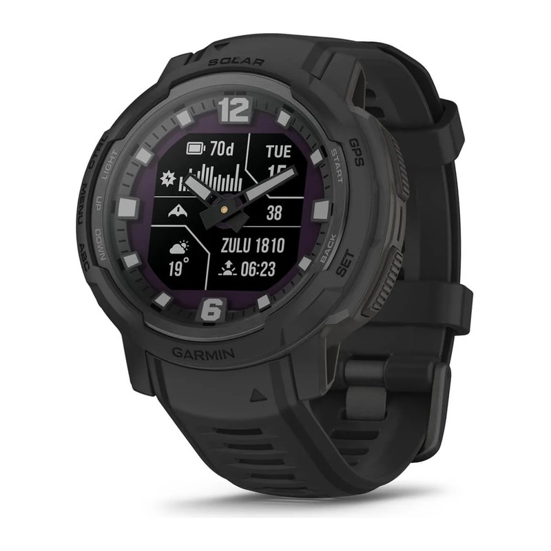 Montre GPS Garmin Instinct Crossover Solar – Tactical Edition, Noire