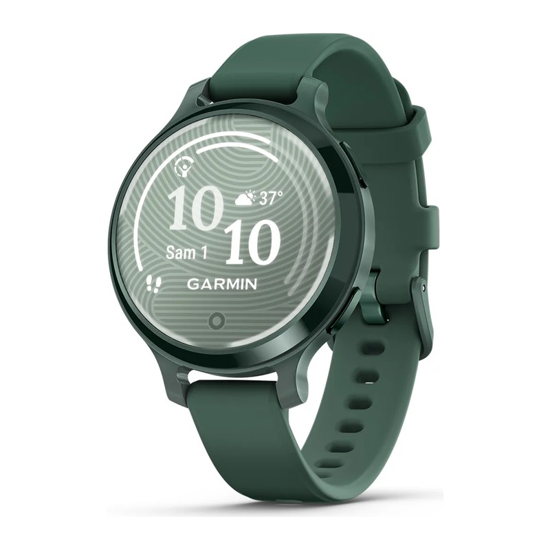 Montre connectée Garmin Lily 2 Active, Jasper Green, bracelet silicone vert sapin