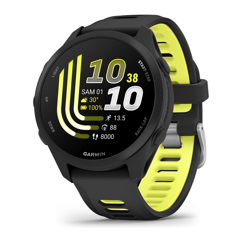 Montre GPS Garmin Forerunner 170, Noir, bracelet noir/jaune