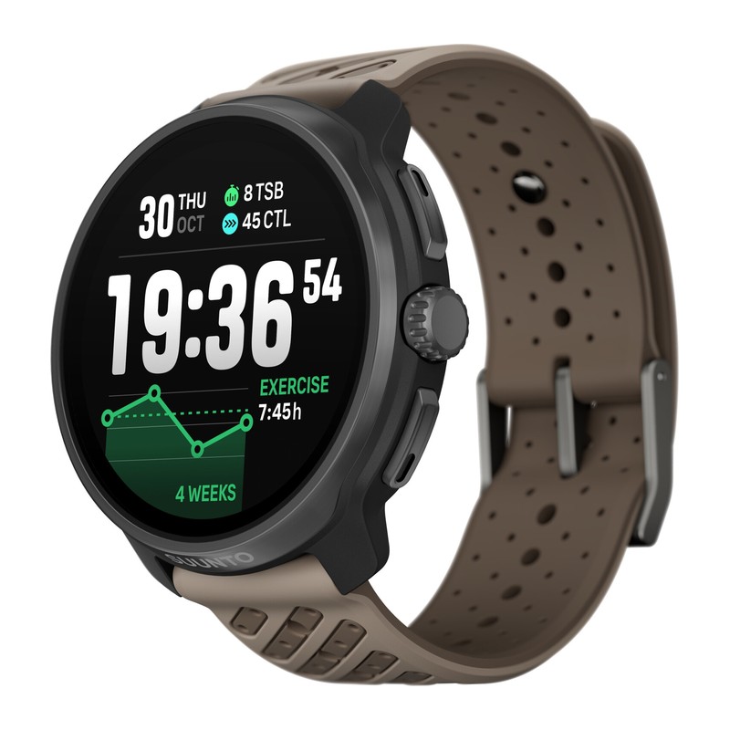 Montre GPS Suunto Race 2 – 49 mm, Titane, Trail (taupe)