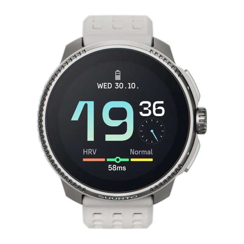 Montre GPS Suunto Race – 49 mm, Acier, Blanc bouleau