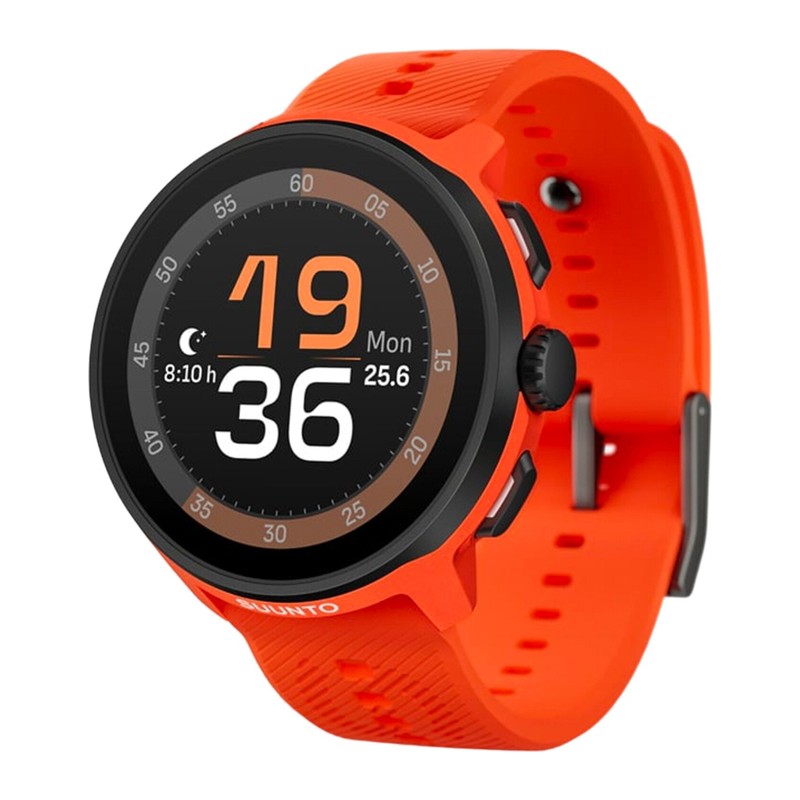 Montre GPS Suunto Run – Bracelet silicone, Orange corail