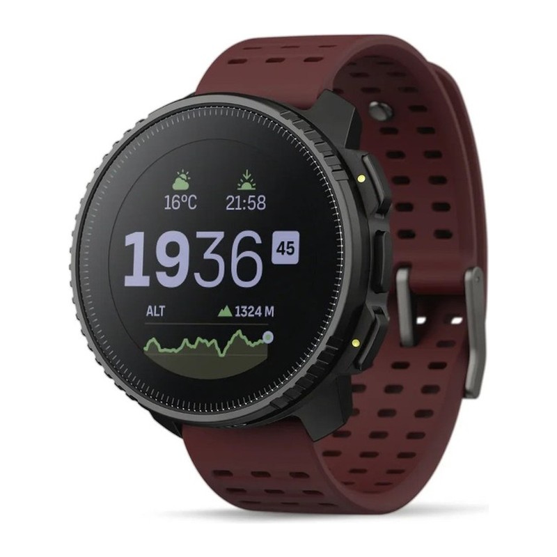 Montre GPS Suunto Vertical – 49 mm, Acier, Noir et rubis