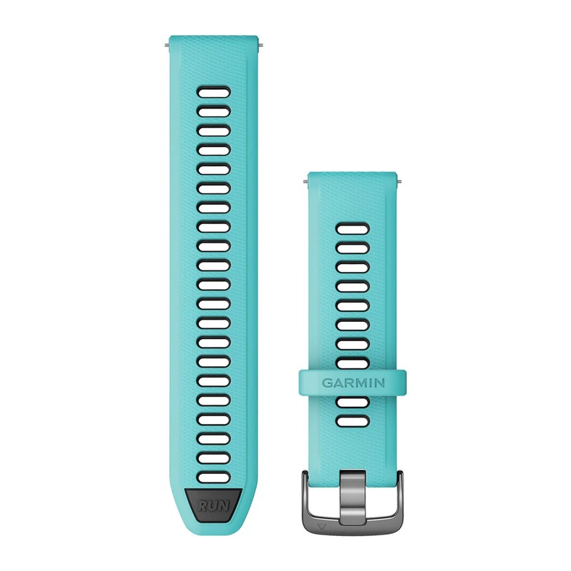 Bracelet de montre Garmin Quick Release 22 mm – silicone turquoise et noir