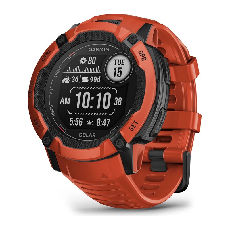 Montre GPS Garmin Instinct 2X Solar, Rouge