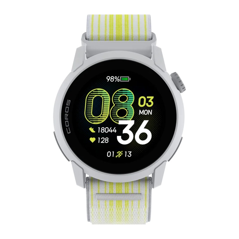 Montre GPS Coros Pace 4, Blanc, bracelet nylon