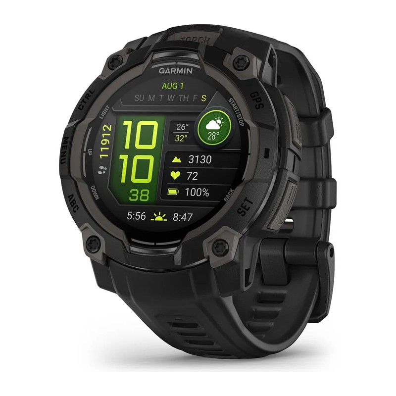 Montre GPS Garmin Instinct 3 – 45 mm, AMOLED, Noire, bracelet noir