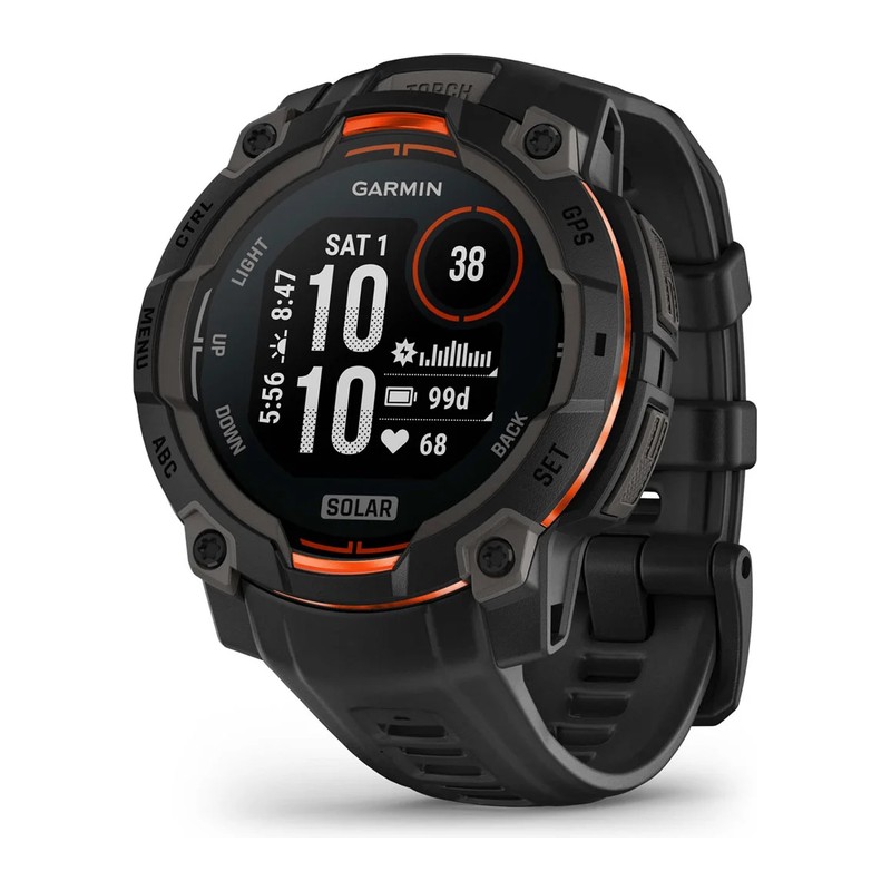 Montre GPS Garmin Instinct 3 – 45 mm, Solar, Noire, bracelet noir