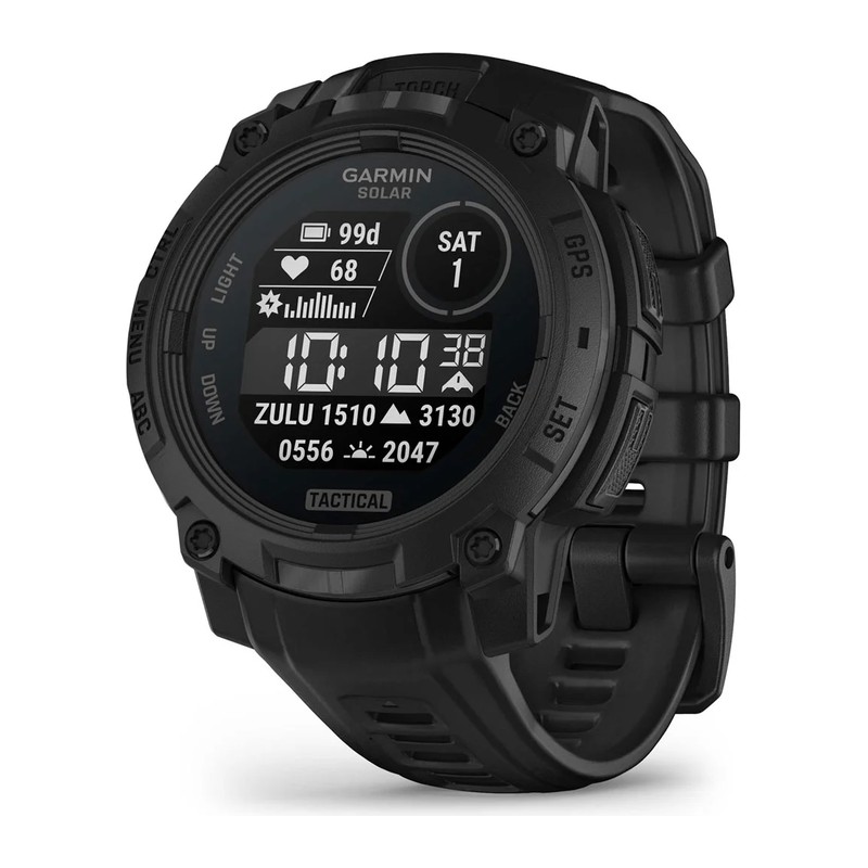 Montre GPS Garmin Instinct 3 – 45 mm, Solar, Tactical Edition, Noire, bracelet noir